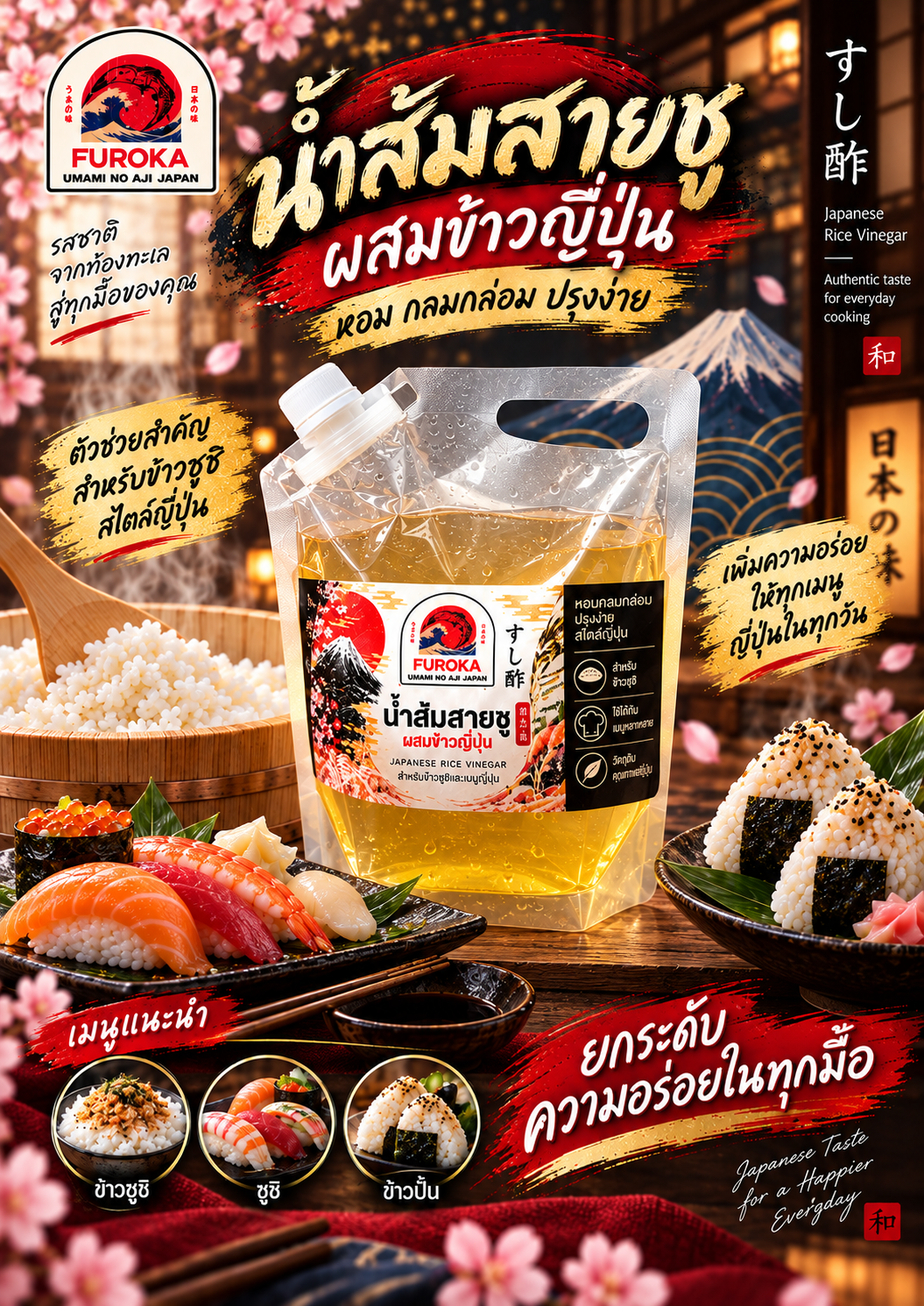 ภาพแนะนำสินค้า น้ำส้มข้าวซูชิ